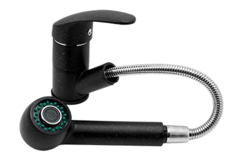 Graniteland Rhea Baterie Kuchenna w Wyglądzie Kamienia Arduin z Wyciąganą Wylewką i Ręcznym Prysznicem o Podwójnej Funkcji 1208969536