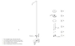 Waterevolution Flow basen prysznic kolumna prysznicowa tylko zimna woda gun metal szczotkowany T145GME