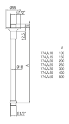 PB klasyczne brązowe ramię prysznicowe sufitowe brąz 20 cm 1208969602
