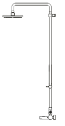 Waterevolution Flow trzydrogowy termostatyczny mieszacz prysznicowy z rączką prysznicową i głowicą prysznicową biały 250mm T131TN25BR