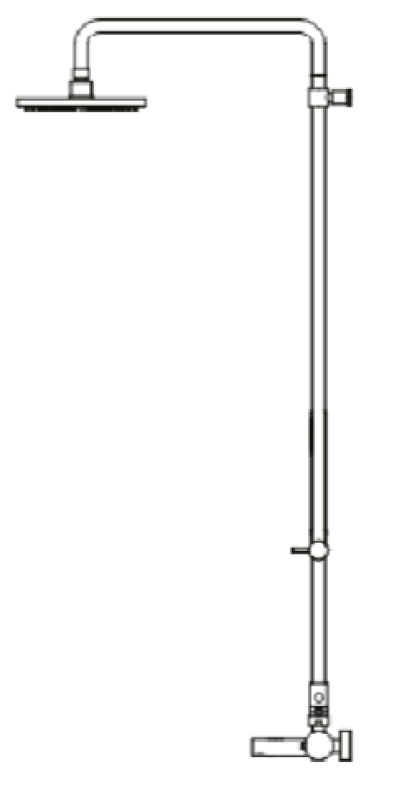 Waterevolution Flow termostatyczna trzydrogowa bateria prysznicowa z deszczownicą 250 mm i okrągłą rączką prysznicową chrom T131TNR2501