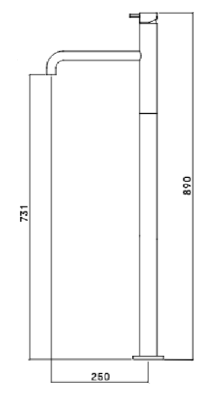 Waterevolution Flow wolnostojąca bateria wannowa ze stali nierdzewnej T134IE