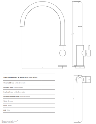 Waterevolution Flow bateria kuchenna z okrągłą obrotową wylewką mosiężną T158ULE
