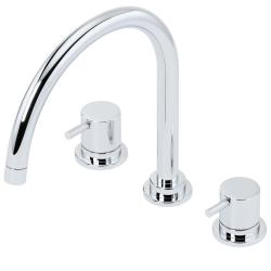 Waterevolution Flow baterie kuchenna 3-otworowa z obrotową wylewką i podłączeniem do filtrowanej wody chrom T152U01