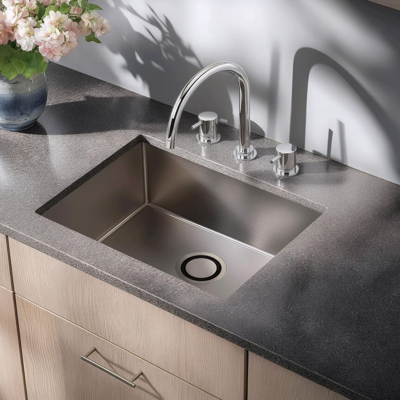 Waterevolution Flow baterie kuchenna 3-otworowa z obrotową wylewką i podłączeniem do filtrowanej wody chrom T152U01
