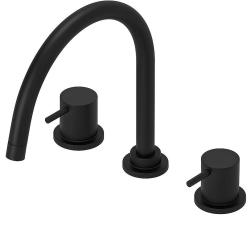Waterevolution Flow 3-otworowa bateria kuchenna z obrotową wylewką i podłączeniem do filtrowanej wody, czarna T152UPR
