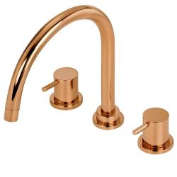 Waterevolution Flow 3-otworowa bateria kuchenna z obrotową wylewką i przyłączem do filtrowanej wody, miedziana T152UCPE
