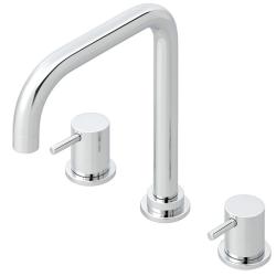 Waterevolution Flow 3-otworowa kuchenna bateria kątowa z obrotową wylewką i przyłączem do filtrowanej wody chrom T152H01