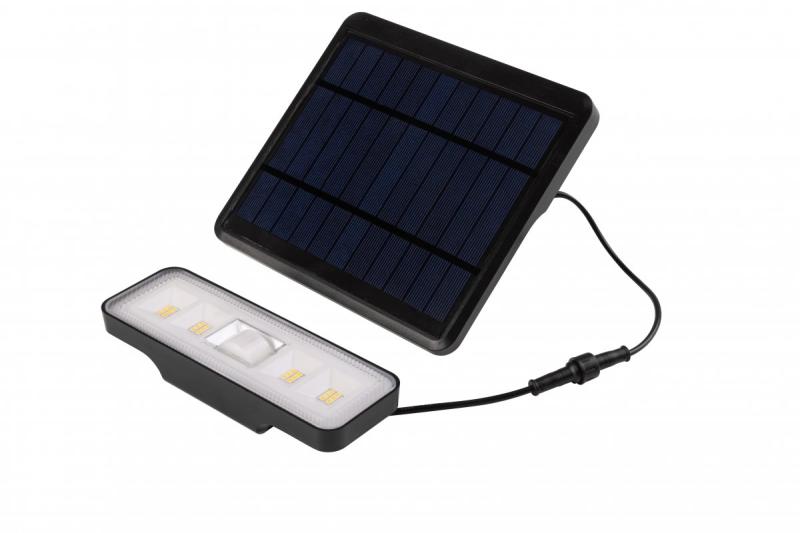 Oświetlenie słoneczne z czujnikiem ruchu i zmierzchu DAVOS, LED, 1000lm, 4000K, 2000mAh, IP54, czarne