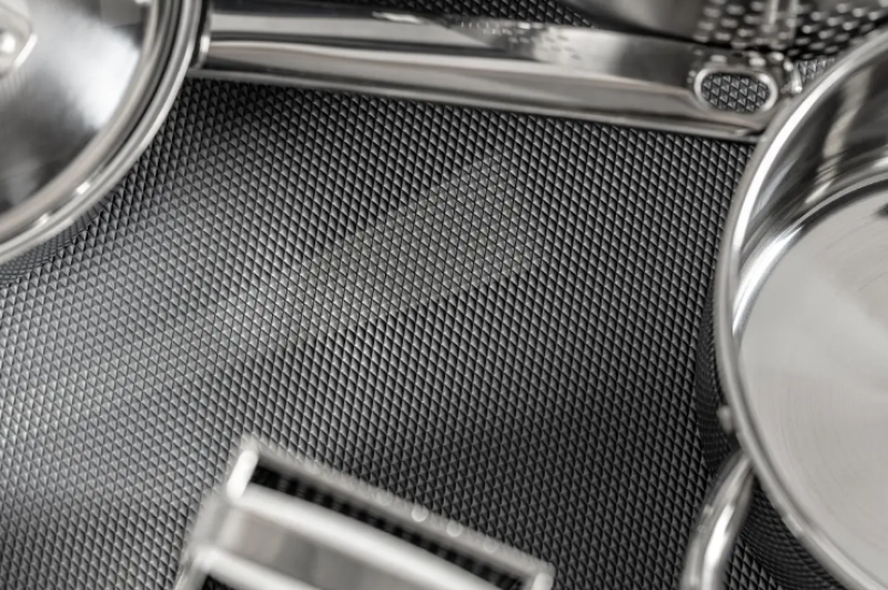 Dekoracyjna mata antypoślizgowa do kuchni 480x5000mm czarna 1208969953