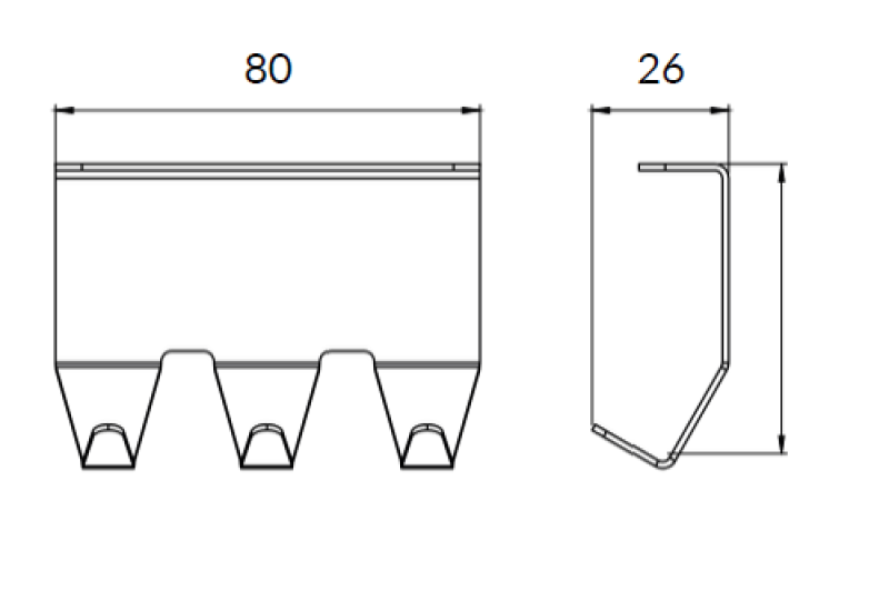 Epka Luxion Potrójny Hak do Relingów Kuchennych Metalowy Czarny 1208969963