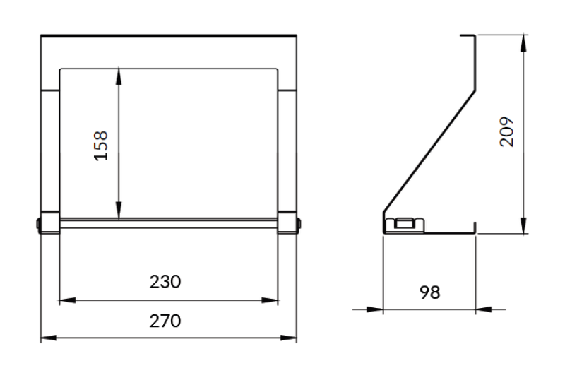 Epka Luxion Uchwyt na ręczniki papierowe do kuchennych szyn Metal Czarny 1208969968