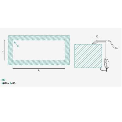 Bank Centurio 120 RVS dubbele spoelbak opbouw 120x50cm met afdruipgedeelte 1208970029