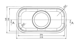 IB1530 RVS Zlewozmywak 146 x 296 mm Podblatowy 1208970041
