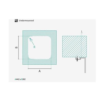 Banka IB4540 RVS Zlewozmywak 45 x 40 cm Podwieszany 1208970044
