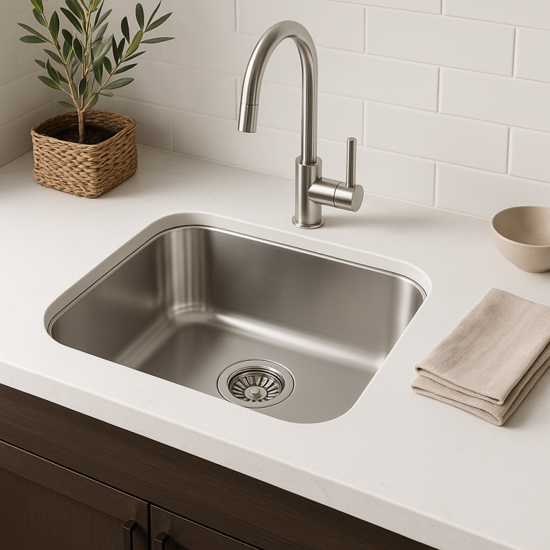 Zlew ze stali nierdzewnej Banka IB3440 o wymiarach 34 x 40 cm do montażu podszafkowego 1208970046