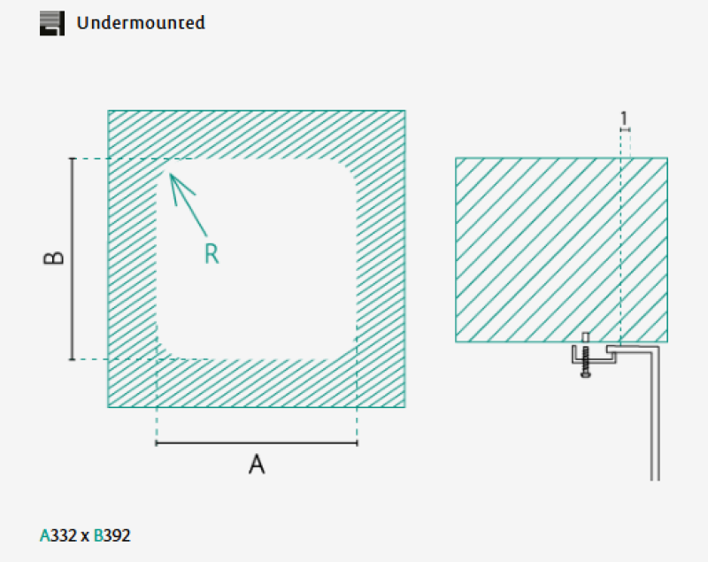 Zlew ze stali nierdzewnej Banka IB3440 o wymiarach 34 x 40 cm do montażu podszafkowego 1208970046