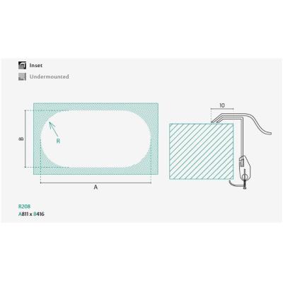 Banka Andalucia RVS Podwójne Zlewozmywaki 835 x 440 cm Montaż 1208970050