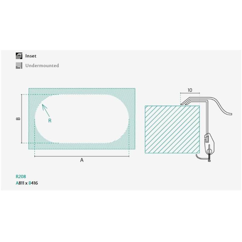 Banka Andalucia RVS Podwójne Zlewozmywaki 835 x 440 cm Montaż 1208970050