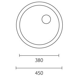 Bank U18380 RVS Ronde Spoelbak 45 cm Onderbouw 1208970056