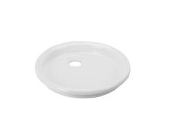 Ausmann Ceramic Glade - Płytka Ceramiczna Biała Okrągła Umywalka Nablatowa 1208970093