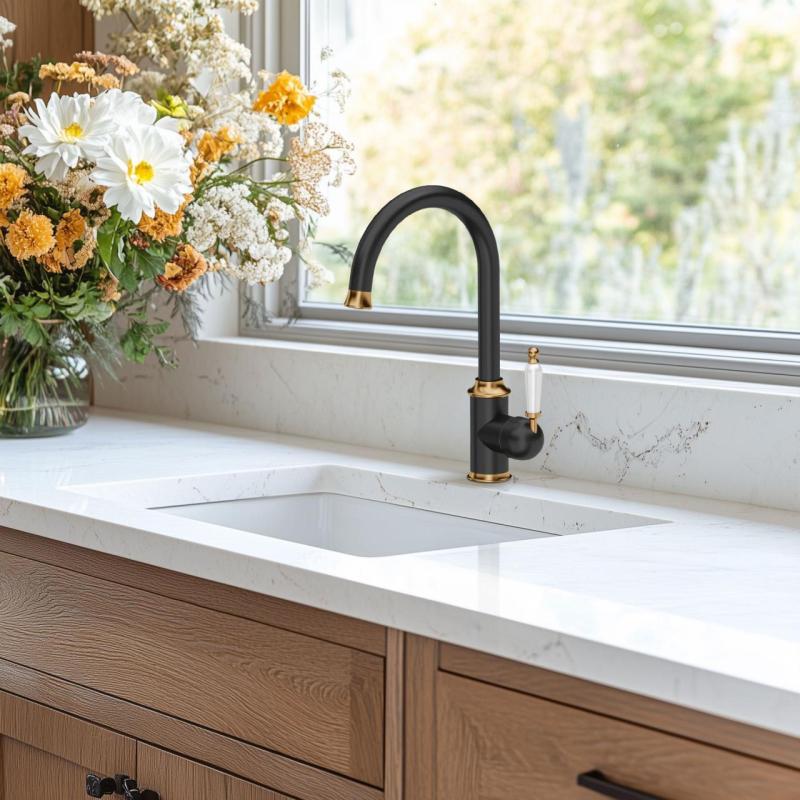 Ausmann Ceramic Ember Ceramiczny Biały Kwadratowy Zlew Montowany od Góry i od Dołu 40 x 40 cm z Wtyczką ze Stali Nierdzewnej 1208970094