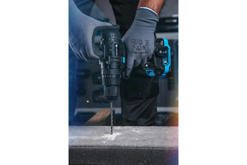 Högert akumulatorowa wiertarko-wkrętarka udarowa 18V do cegły, kamienia, drewna, metalu.