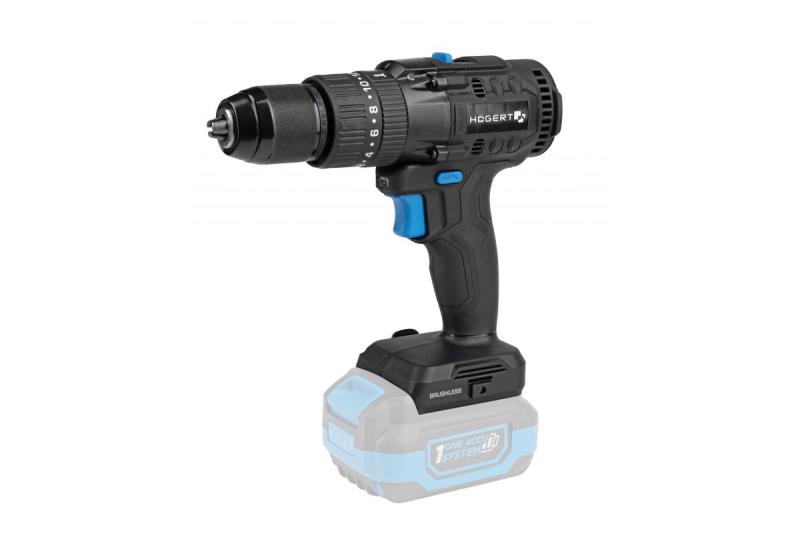 Högert bezszczotkowa wiertarko-wkrętarka akumulatorowa 18V do cegły, kamienia, drewna, metalu i tworzyw sztucznych.