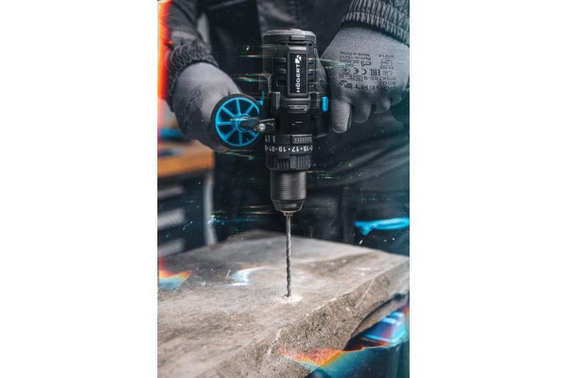 Mocna wiertarko-wkrętarka udarowa Högert, bezszczotkowa, 18V