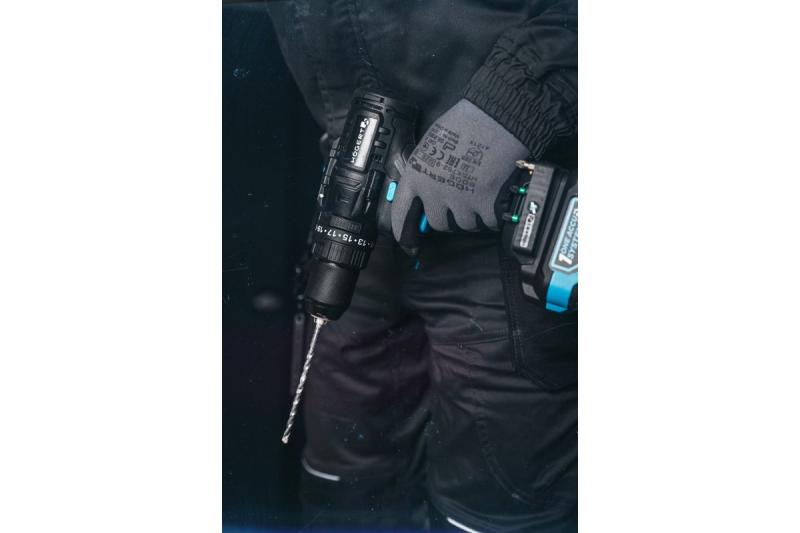 Mocna wiertarko-wkrętarka udarowa Högert, bezszczotkowa, 18V