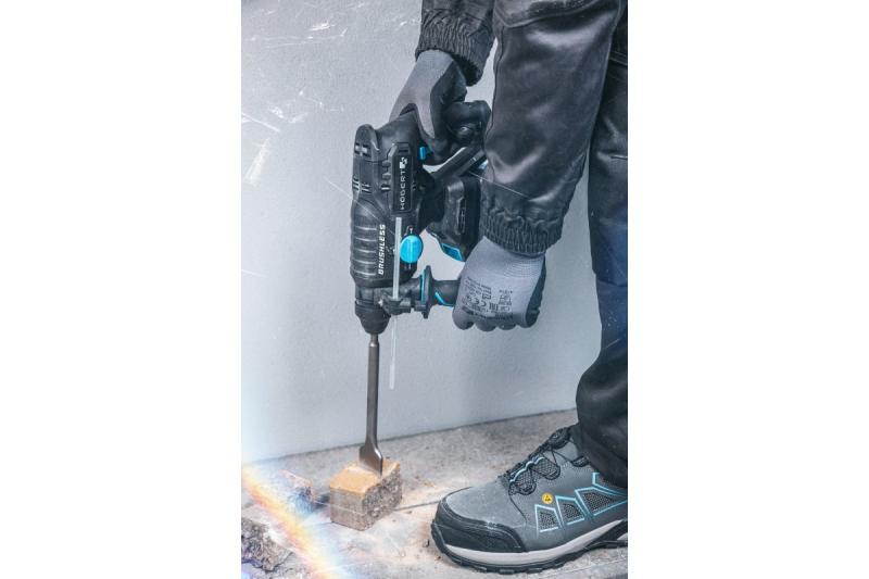 HÖGERT akumulatorowa wiertarko-wkrętarka udarowa, bezszczotkowa, 18V, z funkcją dłutowania.