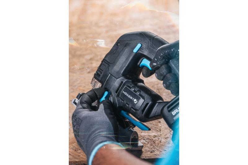 HÖGERT akumulatorowa wyrzynarka, 18V, uchwyt antywibracyjny - bez akumulatora.