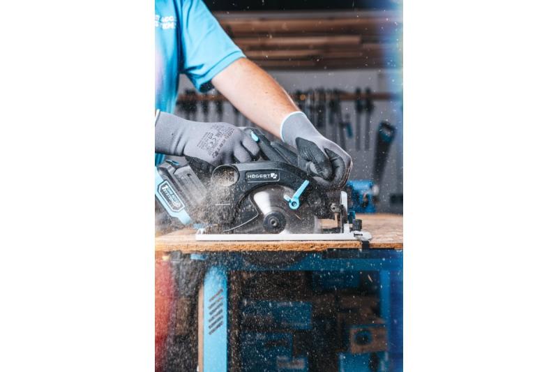 HÖGERT akumulatorowa pilarka tarczowa, 18V, bez akumulatora, złącze do odkurzacza
