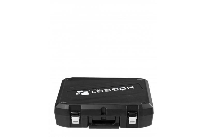 HÖGERT wiertarko-wkrętarka 18V, zestaw z akumulatorem, ładowarką, uchwytem bitów, magazynkiem wierteł.