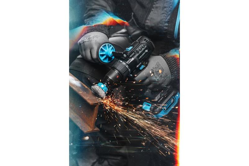 HÖGERT Accuschroevendraaierset zonder koolborstels, 18V, met bithouder, bitmagazijn, oplader en accu.