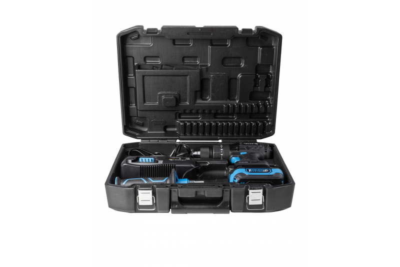 HÖGERT akumulatorowa wiertarko-wkrętarka udarowa, 18V do cegły, kamienia, drewna, metalu i tworzyw sztucznych.