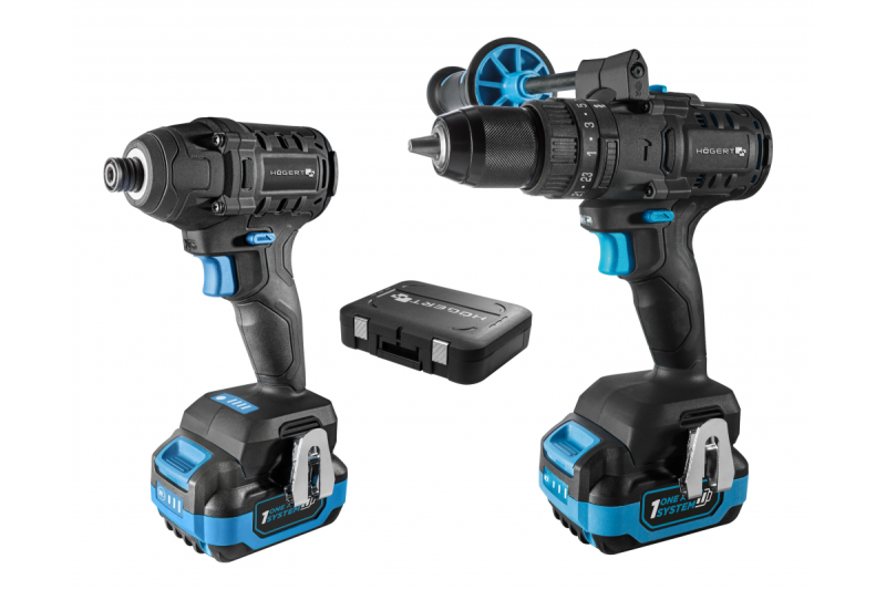 HÖGERT zestaw akumulatorowy klucz udarowy 200 Nm 18V z silnikiem bezszczotkowym