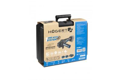 HÖGERT Bezprzewodowa szlifierka kątowa z włącznikiem łopatkowym, 125MM, 18V - Zestaw (bateria, ładowarka, akcesoria)