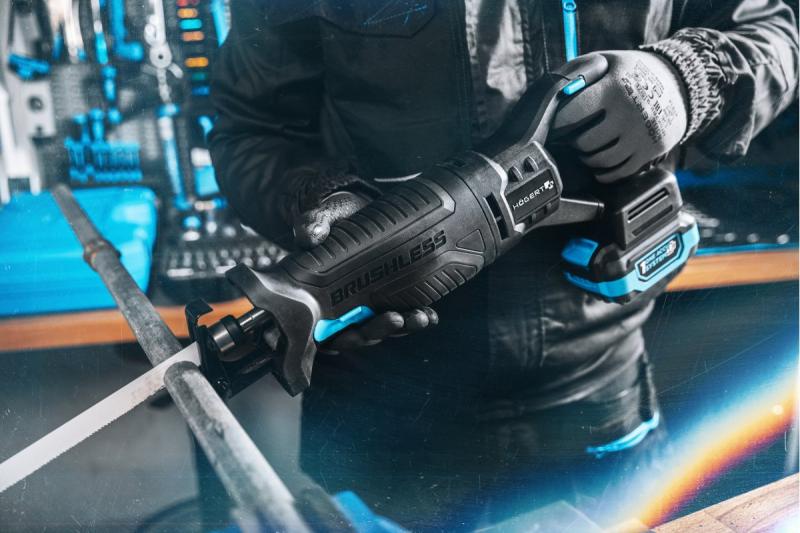 HÖGERT set reciprozaag op accu, 18V, borstelloos, accu, oplader, accessoires