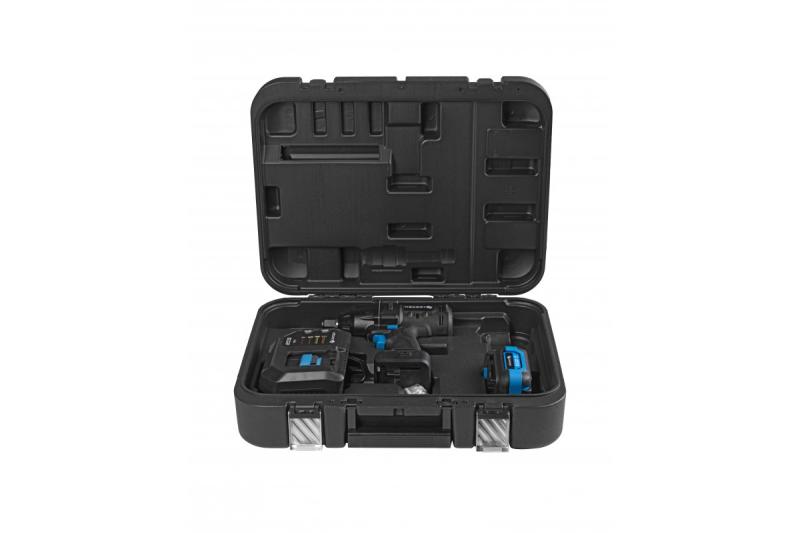 HÖGERT bezprzewodowy klucz udarowy, bezszczotkowy, 18V, z akumulatorem, ładowarką.