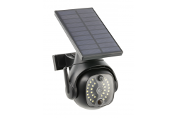 Reflektor słoneczny z czujnikiem ruchu i zmierzchu GUARDOS, LED, 300lm, 6400K, 1200mAh, IP65, atrapa kamery