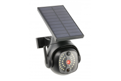 Reflektor słoneczny z czujnikiem ruchu i zmierzchu GUARDOS, LED, 300lm, 6400K, 1200mAh, IP65, atrapa kamery