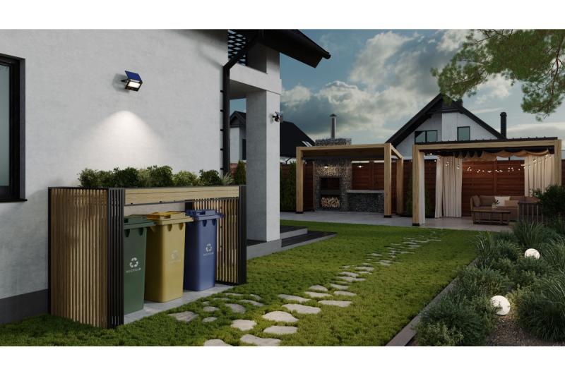 Reflektor słoneczny LUMOS II, LED, 2000lm, 6400K, 2600mAh wymienny, IP65, czarny