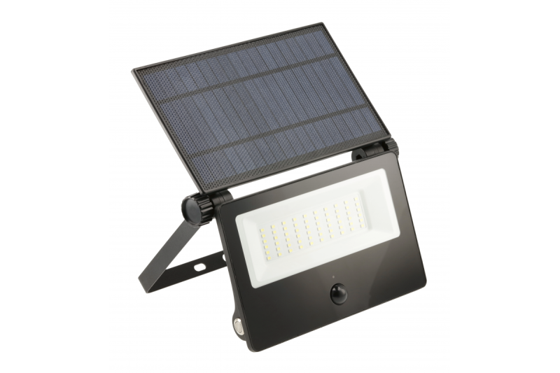 Reflektor słoneczny LUMOS II, LED, 3000lm, 6400K, 2x2600mAh wymienny, IP65, czarny