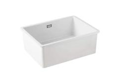 Ausmann Ceramic Ember Ceramiczny Biały Zlew - Montaż Górny i Dolny 54 x 40 cm z Wtyczką ze Stali Nierdzewnej 1208970508