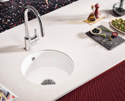 Ausmann Ceramic Ember Ceramiczna Biała Okrągła Umywalka Nablatowa i Podblatowa 1208970512