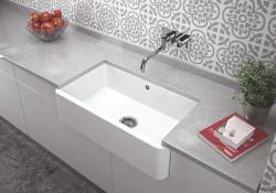 Ausmann Ceramic Mira Ceramiczny Biały Zlew - Podwieszany i wpuszczany 795 x 460 mm 1208970515