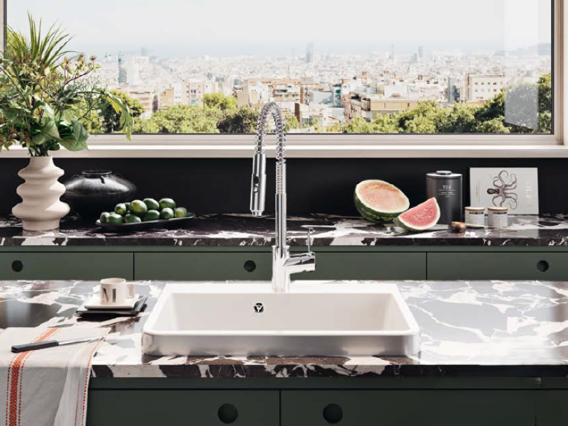 Ausmann Ceramic Frost Ceramiczna Biała Umywalka - Nablatowa 510 x 506 mm z otworem na baterię 1208970516