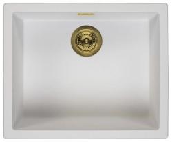 Wittegootsteen 50x40 cm Onderbouw, Opbouw en Vlakinbouw met Gouden Stop 1208970532