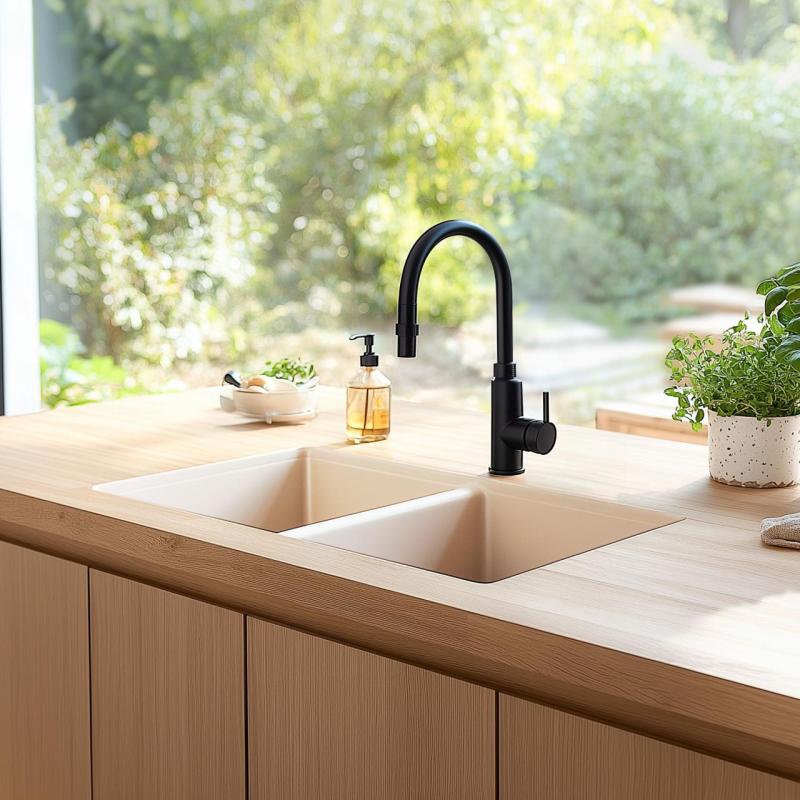 Ausmann Ceramic Mira Ceramiczna Biała Podwójna Umywalka - Podblatowa i Wpuszczana 890 x 456 mm 1208970549